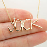 Child’s Name Necklace For Mother Or Grandmother 14K Gold custom necklace